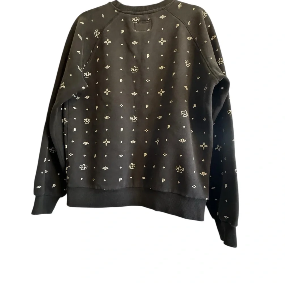 Primitive Black Sweatshirt with White Embroidered Motifs